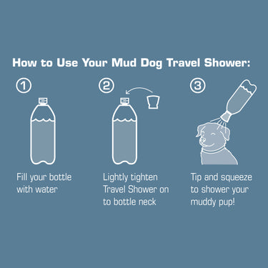 mud dog travel shower product details